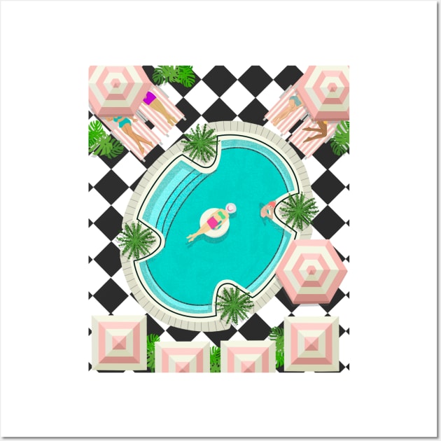 Black and Pink Pool Wall Art by jenblove